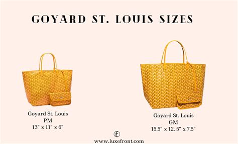 goyard saint louis pm bag|goyard st louis size comparison.